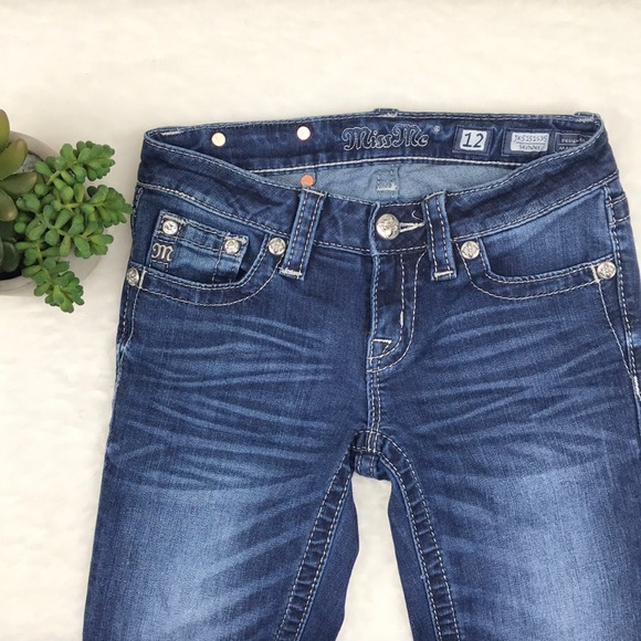 Miss Me Girls SZ 12 skinny jeans - Picture 2 of 5